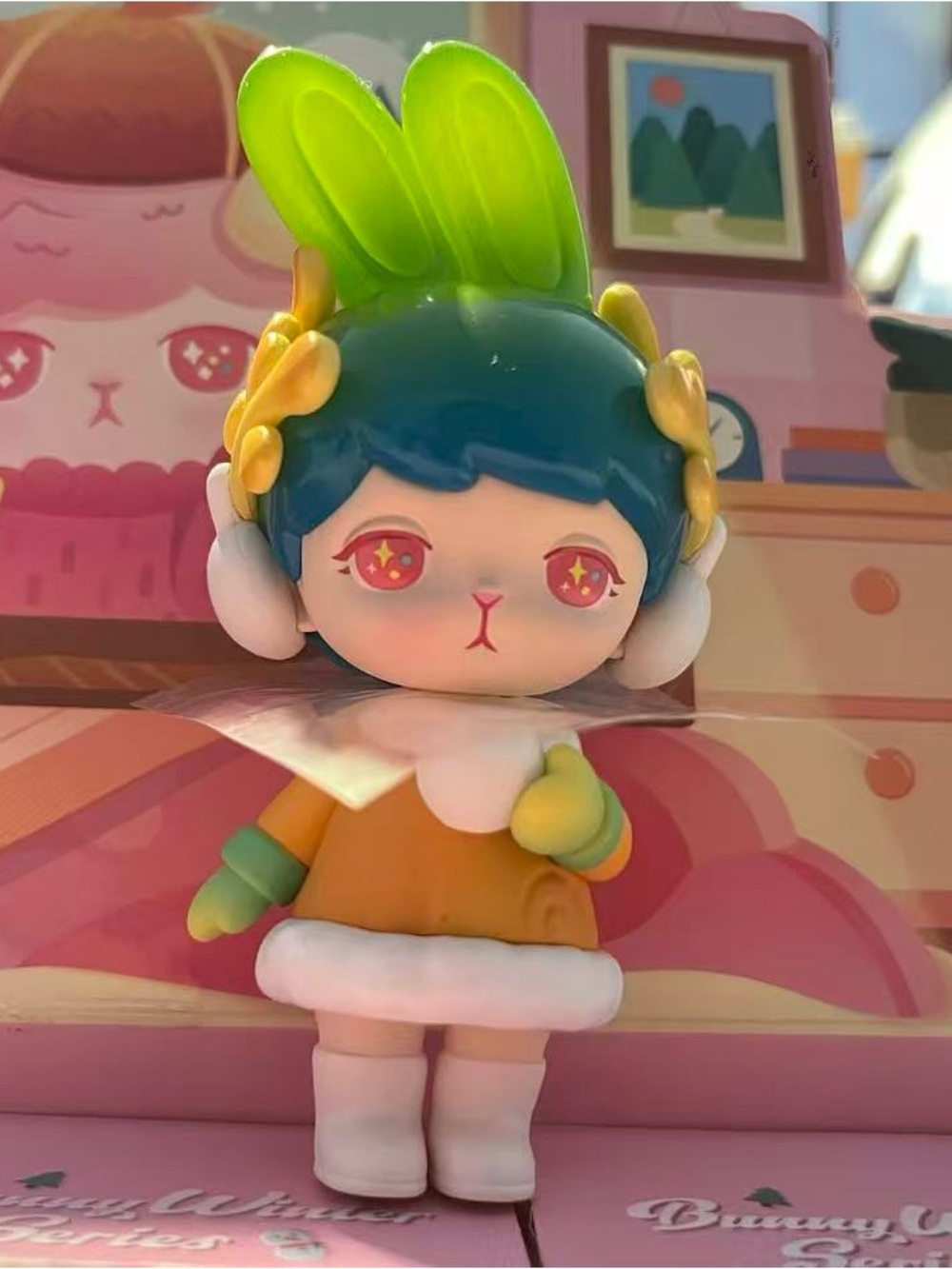 Green-Accent Bunny Girl Vinyl Figure - Kids Other Collectible